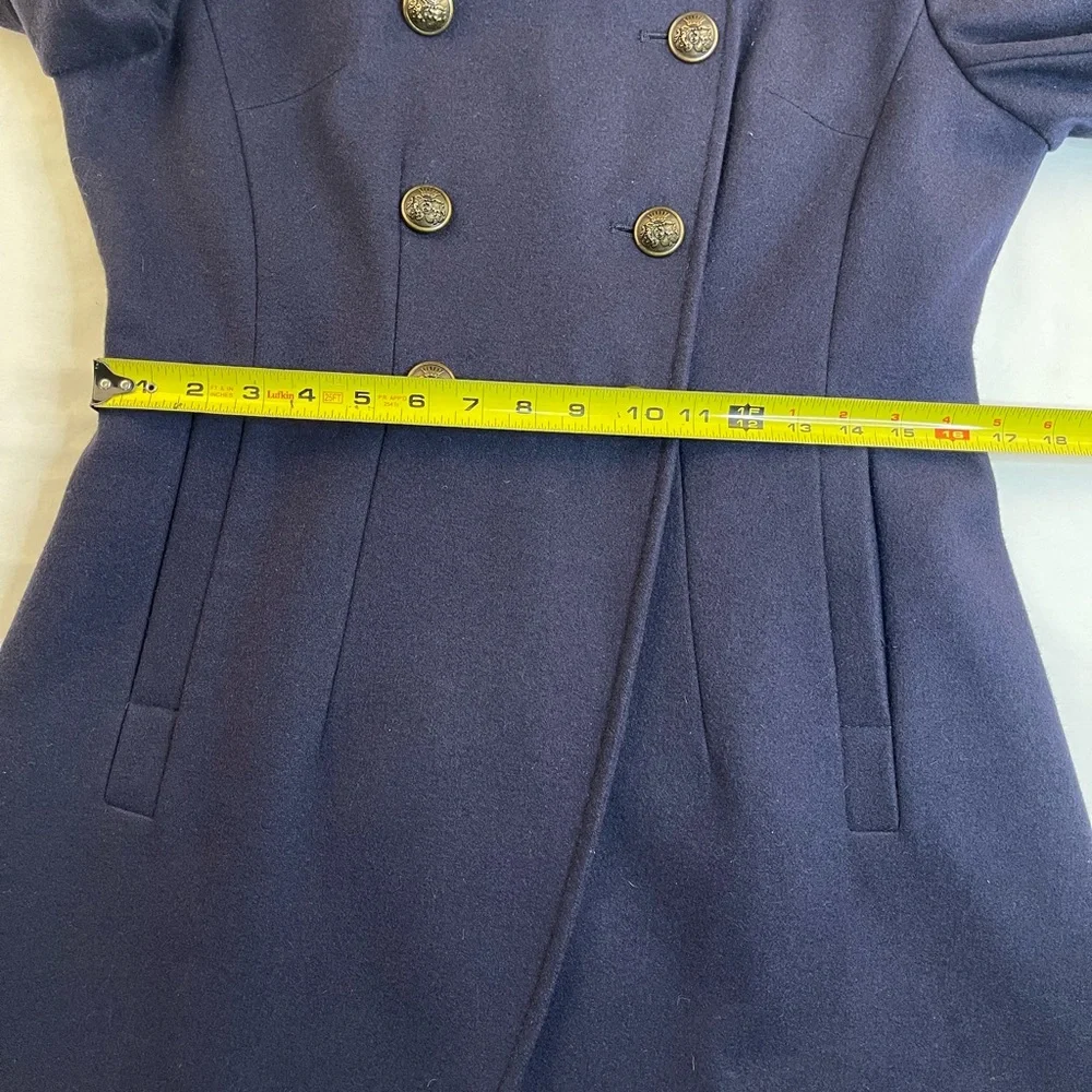 DKNY Navy Blue Double-Breasted Pea Coat Women’s Size 10